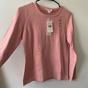 NWT pastel pink cotton sweater